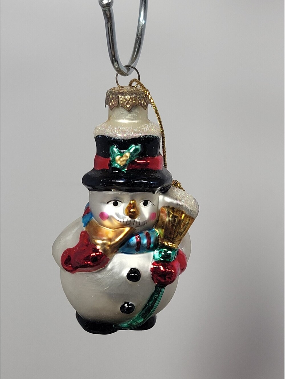 Thomas Pacconi Snowman Blown Glass Christmas Ornament Museum Series